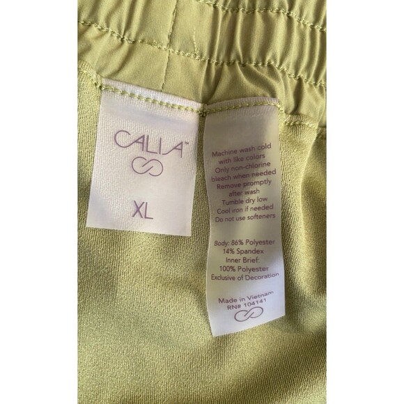 Calia Mid Rise Infinity Shorts Women’s Size XL Dark Green 3" Inseam Relaxed Fit - Picture 9 of 9